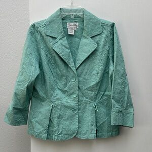 Live a Little Teal Textured Blazer